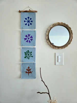 Four Seasons Fabric Art Wall Hanging