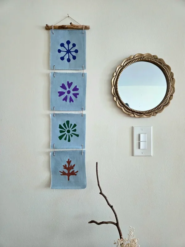 Four Seasons Fabric Art Wall Hanging