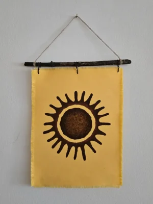 Sun Presence Fabric Art Wall Hanging Sun Presence Fabric Art Wall Hanging