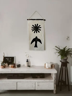 Freedom Fabric Art Wall Hanging