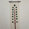 Green Pulse Fabric Art Wall Hanging