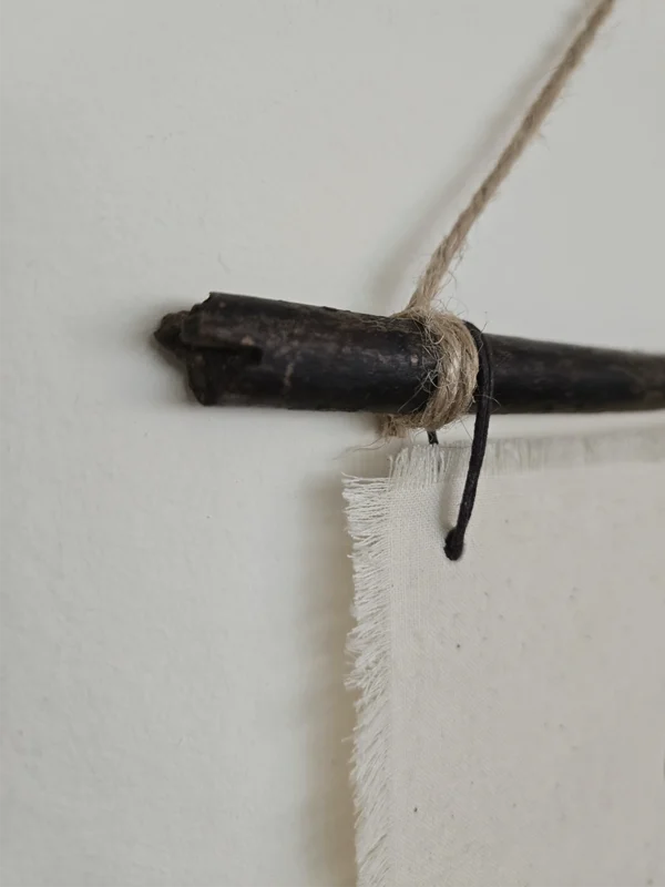 Green Pulse Fabric Art Wall Hanging