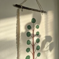 WH-4-4 "Green Pulse" Fabric Art Wall Hanging
