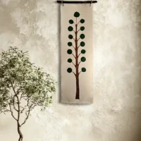 WH-4-6 "Green Pulse" Fabric Art Wall Hanging
