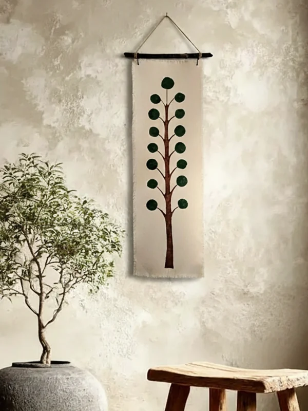 "Green Pulse" Fabric Art Wall Hanging