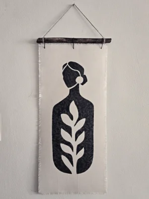 Green Within” Fabric Art Wall Hanging Green Within” Fabric Art Wall Hanging