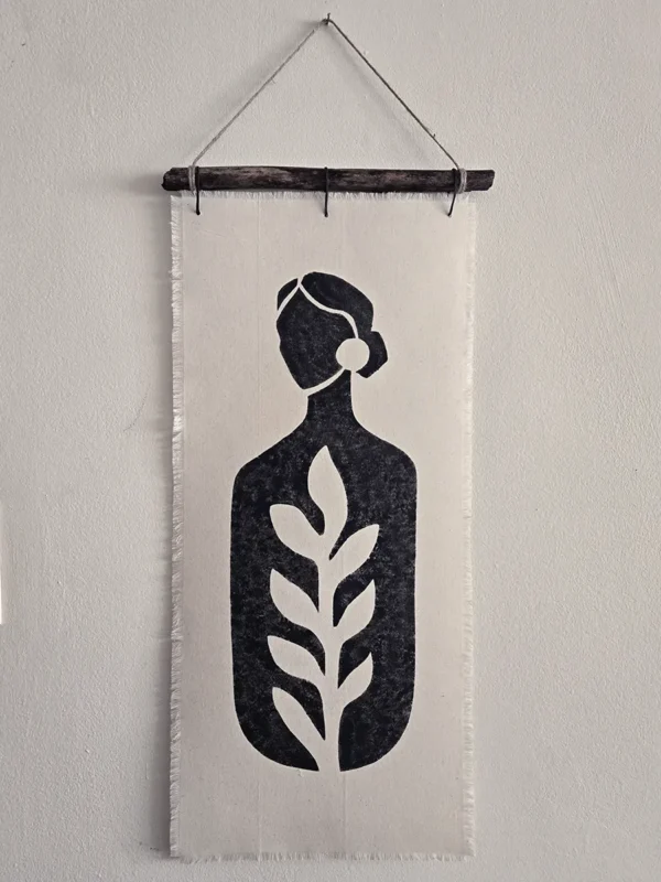 Green Within” Fabric Art Wall Hanging