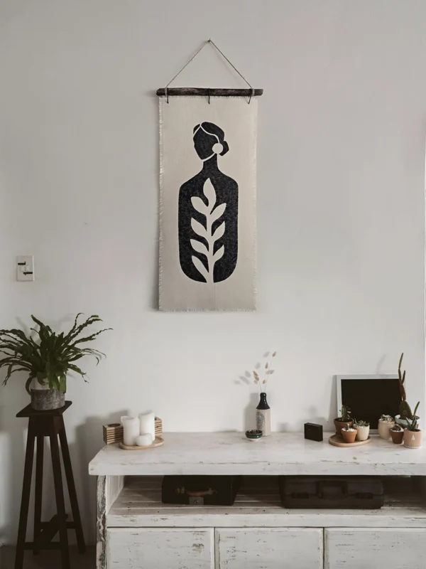 Green Within” Fabric Art Wall Hanging