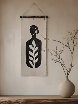 “Green Within” Fabric Art Wall Hanging