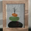 “Rooted Balance” Framed Fabric Art