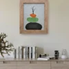 “Rooted Balance” Framed Fabric Art