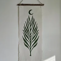 “Moonlit Canopy” Fabric Art Wall Hanging