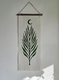“Moonlit Canopy” Fabric Art Wall Hanging