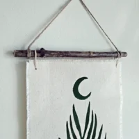 “Moonlit Canopy” Fabric Art Wall Hanging