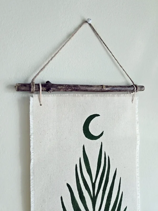 “Moonlit Canopy” Fabric Art Wall Hanging