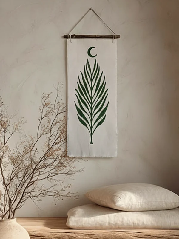 “Moonlit Canopy” Fabric Art Wall Hanging