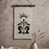 Gemini Fabric Art Wall Hanging