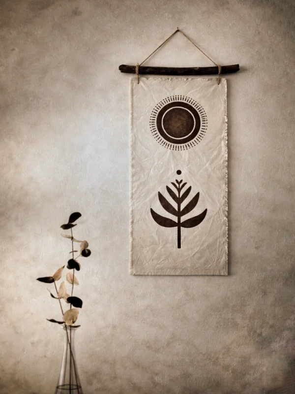 “Radiant Echo” Fabric Art Wall Hanging