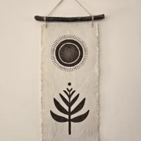 “Radiant Echo” Fabric Art Wall Hanging