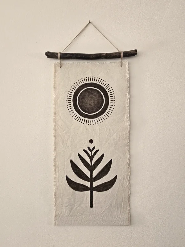 “Radiant Echo” Fabric Art Wall Hanging