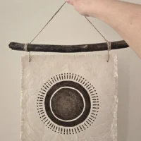 “Radiant Echo” Fabric Art Wall Hanging
