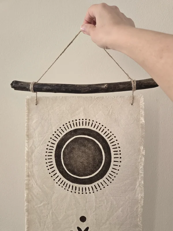 “Radiant Echo” Fabric Art Wall Hanging