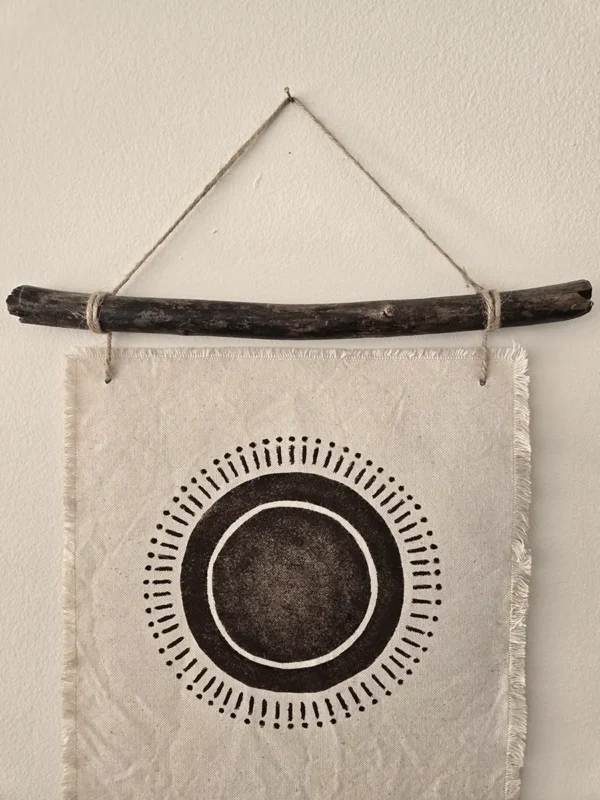 “Radiant Echo” Fabric Art Wall Hanging