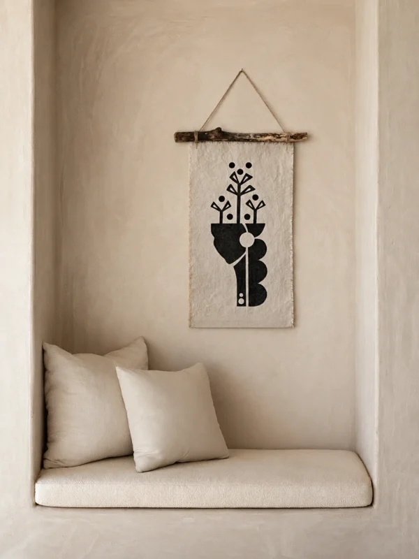 Rooted Mind Fabric Art Wall Hanging