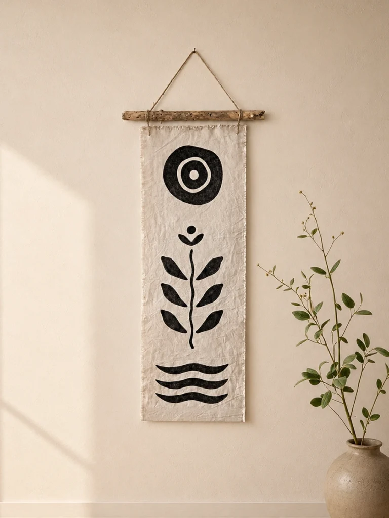 Fabric Art Wall Hanging