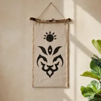 Leo Rising Fabric Art Wall Hanging