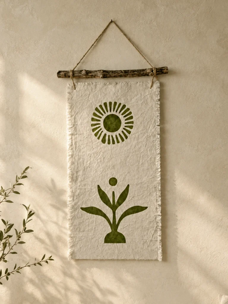 Vivia Fabric Art Wall Hanging