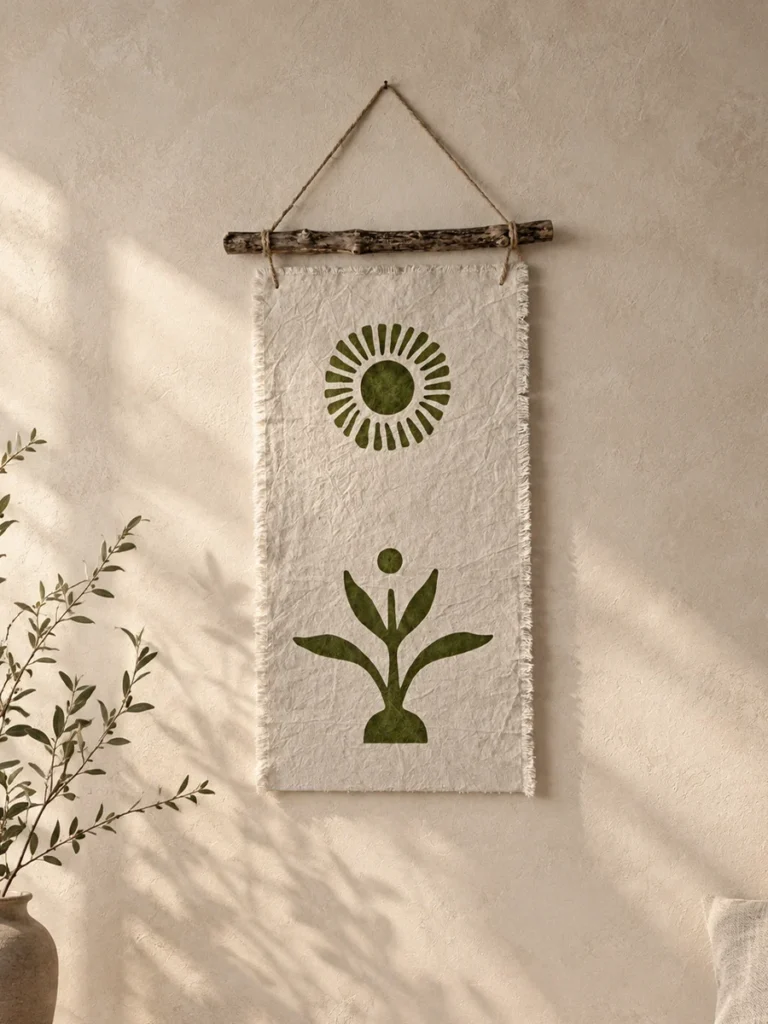 Vivia Fabric Art Wall Hanging